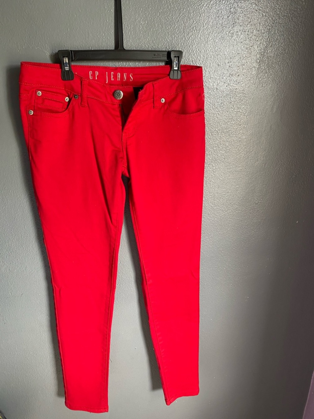 Women's Bright Red Skinny Jeans